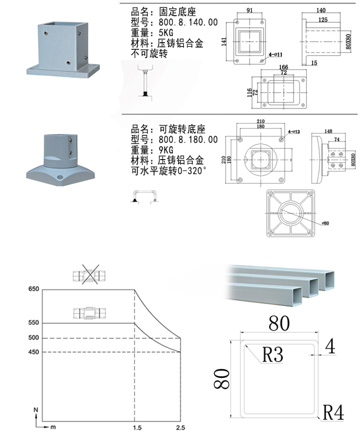 80系列重型承重悬臂系统吊臂铸钢强力结实全钢结构吊臂机床悬臂摇臂